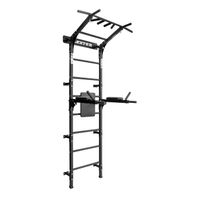 Drabinka gimnastyczna Levron metalowa czarny 229 cm 250 kg z poręczami