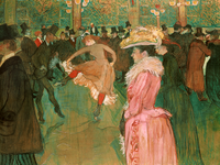 Reprodukcje obrazów At the Moulin Rouge-The Dance - Henri de Toulouse-Lautrec Rozmiar - 80x60