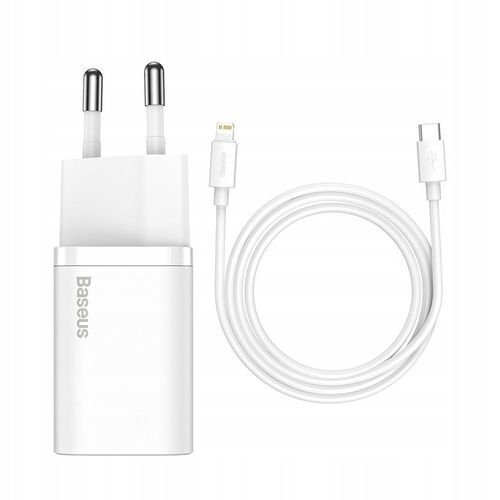 BASEUS SZYBKA ŁADOWARKA SIECIOWA INTELIGENTNA KOSTKA USB C 20W 3A +KABEL IP na Arena.pl
