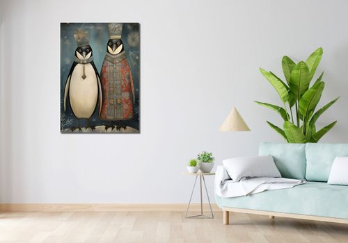 Obraz 70x100cm Królewskie Pingwiny na Arena.pl