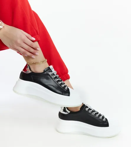 Czarne sneakersy na platformie GOE NN2N4034 38 na Arena.pl