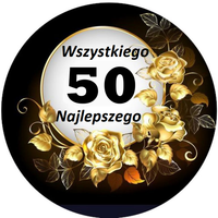 Opłatek na tort Happy Birthday Kwiaty Róże Urodziny 18 30 40 50 Okazjonalny