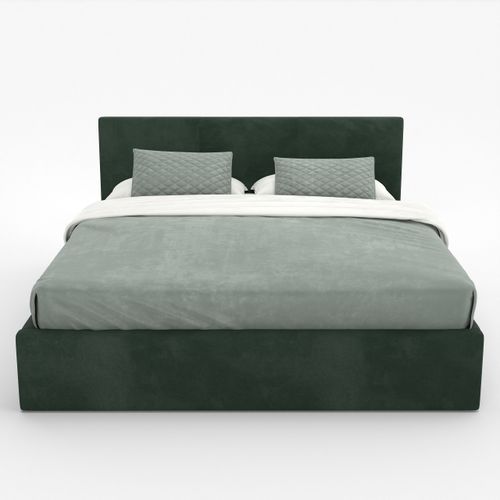 ŁÓŻKO TAPICEROWANE 140x200 ŁÓŻKO PODWÓJNE Z POJEMNIKIEM BUTELKOWA ZIELEŃ na Arena.pl
