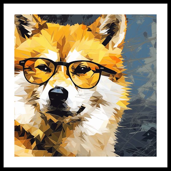 Plakat 60x60cm Intelektualny Psiak zdjęcie 3