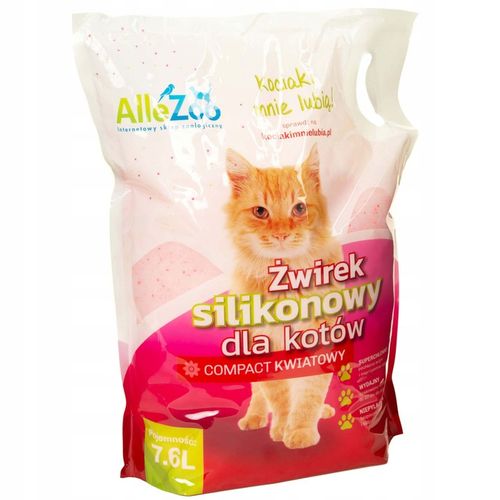 AlleZoo Żwirek Silikonowy Dla Kota Drobny Compact Kwiatowy 7,6l na Arena.pl
