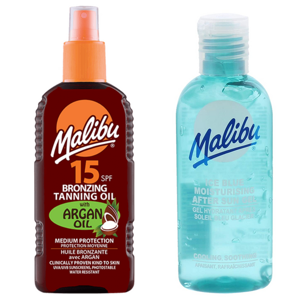 Malibu Olejek Brązujący SPF15 200ml + Żel Po Opalaniu 100ml zdjęcie 1
