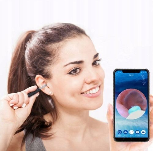 ZESTAW DO USUWANIA WOSKOWINY Z KAMERĄ 8 MEGAPIXELI HD 6 LED ENDOSKOP na Arena.pl