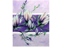 OBRAZ FIOLETOWY KWIAT MAGNOLII