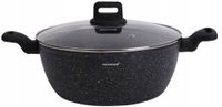 2 x Duży Garnek + Pokrywka powłoka marmurowa 28cm 5,7 L indukcja Gaz KLAUSB