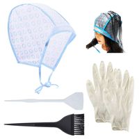 TOP CHOICE Zestaw do pasemek czepek do farbowania, szydełko pędzelek 4w1