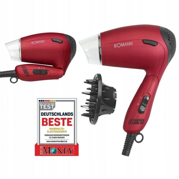 TURYSTYCZNA PODRÓŻNA PORĘCZNA SKŁADANA SUSZARKA DO WŁOSÓW DYFUZOR 1300W zdjęcie 1