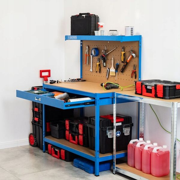 STÓŁ WARSZTATOWY ROBOCZY NARZĘDZIOWY GARAŻ BLAT HAKI zdjęcie 13