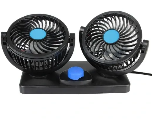 MOCNY WIATRAK WENTYLATOR SAMOCHODOWY PODWÓJNY 12V zdjęcie 12