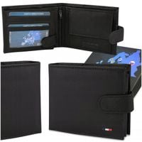 MĘSKI PORTFEL SKÓRZANY DUŻY POZIOMY PORTFEL Z NATURALNEJ SKÓRY OCHRONA RFID