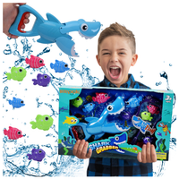 ZESTAW ŁOWIENIE RYBEK ZABAWKA DO KĄPIELI REKIN SZCZĘKI GRA ZRĘCZNOŚCIOWA