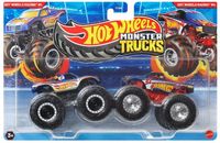HOT WHEELS MONSTER TRUCKS 2 POJAZDY DWUPAK AUTKO SAMOCHODZIK RACING 1 & 4