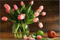 100 70CM OBRAZ PŁÓTNO CZERWONE TULIPANY PŁÓTNO RAMA