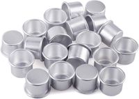 świecznik mini metalowy 2,7cm zestaw 20szt srebrny