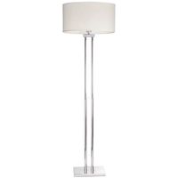 Nowoczesna lampa podłogowa Athens do pokoju biała chrom