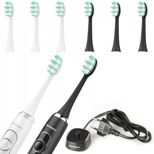 2x SZCZOTECZKA SONICZNA ELEKTRYCZNA DO ZĘBÓW ZESTAW BERDSEN DUO 6 na Arena.pl