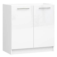 Szafka pod zlewozmywak, KLARA, 80x46x82 cm, biały, połysk | TYLETEGOTU