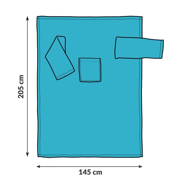 Kocyko-szlafrok - Niebieski zdjęcie 6