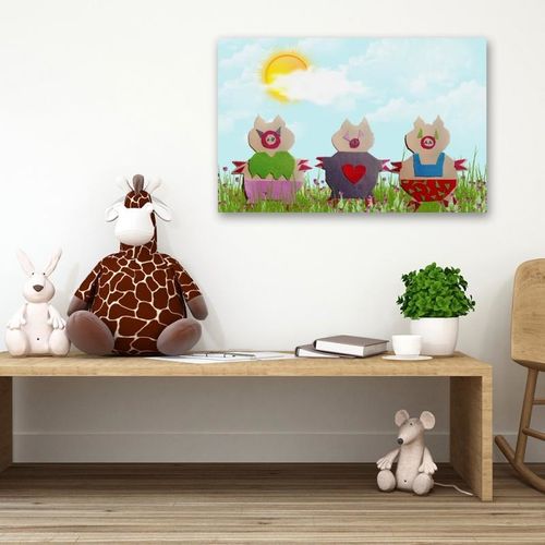 Obraz na płótnie - Canvas, Świnki trzy 80x60 na Arena.pl
