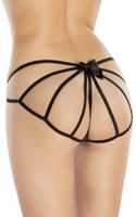 stringi z pajęczą siatką softline 2353 czarne s/l