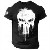 GYM WEAR PRO PREMIUM Koszulka Trening Siłownię ODDYCHAJĄCA BL.SKULL roz L
