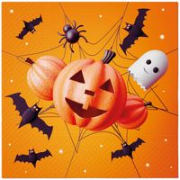 serwetki 3-warstwowe "funny halloween", 1/4, 33 x 33 cm 20 szt.