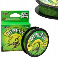 Dyneesi Plecionka na Przypon 0,25 mm ZIELONA 30 m