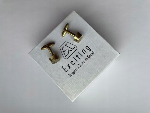 Spinki do mankietów EXC Nabój Naboje Łuski Shot Gun dla myśliwego żołnierza na Arena.pl