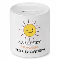 Skarbonka Dla Prawnika Najlepszy Pod Słońcem Z Nadrukiem Ze Zdjęciem