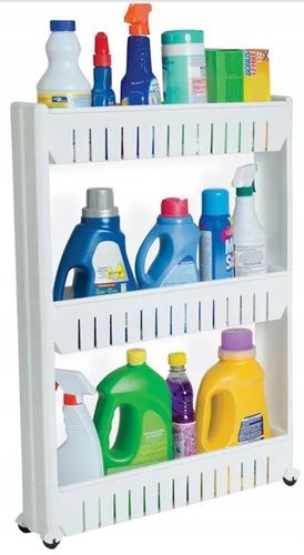 MOBILNA WĄSKA SZAFKA NA KÓŁKACH DO KUCHNI ŁAZIENKI na Arena.pl