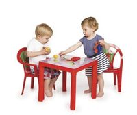stolik + krzesełko dla dzieci plastikowe Afryka - 2 krzesła - czerwony