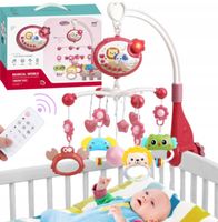 KARUZELKA DO ŁÓŻECZKA POZYTYWKA PROJEKTOR PILOT NIEBIESKA CZERWONA