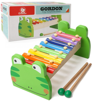 DREWNIANE CYMBAŁKI EDUKACYJNE ŻABKA BRIMAREX