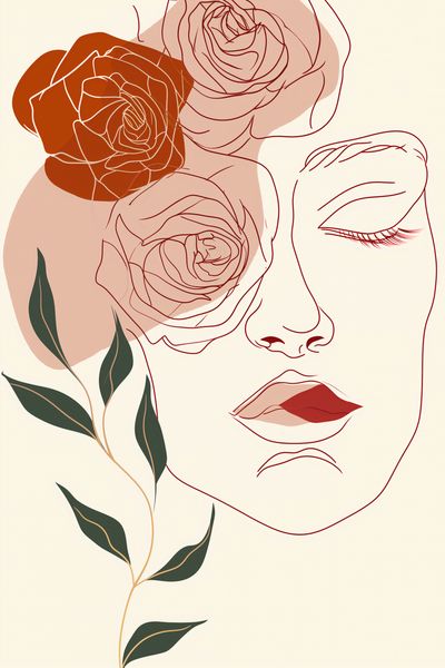 Plakat 40x60cm Beż i Twarz zdjęcie 1