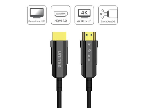 Unitek Kabel optyczny HDMI 2.0 AOC 4K 60Hz 10 m C11072BK na Arena.pl