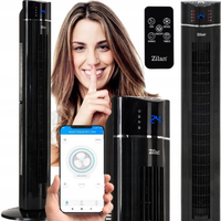 WENTYLATOR KOLUMNOWY CZARNY XXL 110CM JONIZACJA 60W PILOT