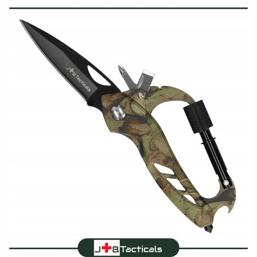 MULTITOOL Nóż karabińczyk wielofunkcyjny 6w1 śrubokręt zbijak SURVIVAL na Arena.pl