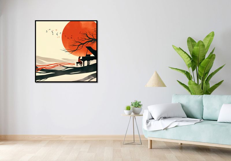 Plakat 90x90cm Pianistka zdjęcie 4