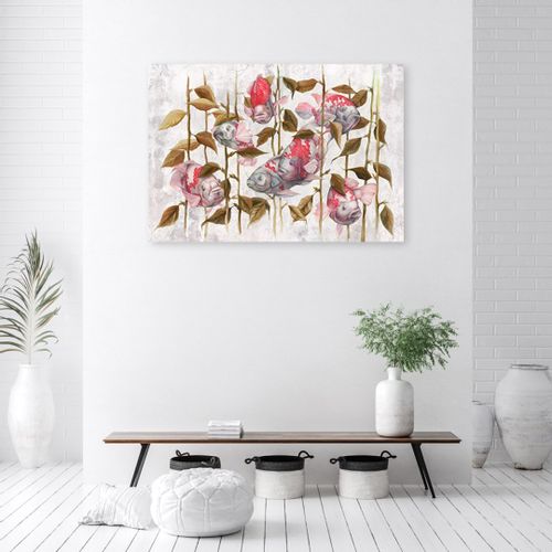 Emaga Obraz na płótnie, Czerwone ryby Koi - 90x60 na Arena.pl