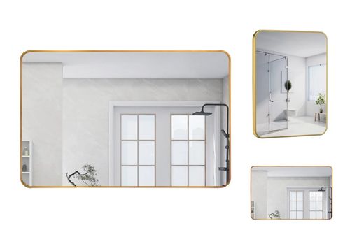 Lustro LOFT 60x80cm złote  FX-05 ścienne łazienkowe do salonu sypialni loftowe Industrialne minimalistyczne na Arena.pl