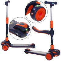 Hulajnoga Trójkołowa Balansowa 2w1 Jeździk Świecące Koła Składana