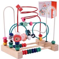 Sorter Labirynt Montessori Drewniana Przeplatanka Edukacyjna Zwierzątka