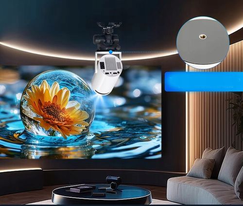 PROJEKTOR RZUTNIK ANDROID TV WIFI FULL HD PRZENOŚNY SMART GŁOŚNIK OBROTOWY na Arena.pl