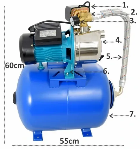 HYDROFOR 50L + POMPA HYDROFOROWA AJ50/60 ZESTAW zdjęcie 9