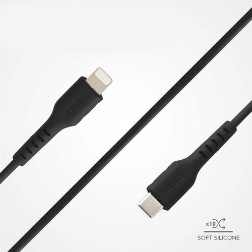 kabel przewód usb-c - iphone lightning 1m - czarny na Arena.pl