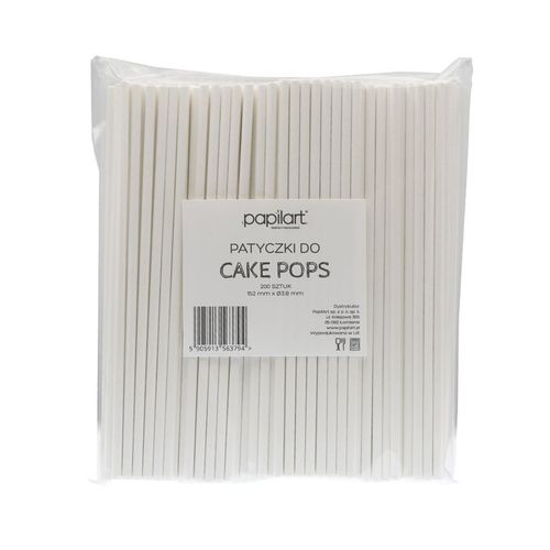 Patyczki do lizaków Cake Pops 3,8 x 152 mm - 200 szt. na Arena.pl